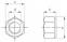 Гайка М12 * 1,25 шестигранная с контрящим нейлоновым кольцом для болтов крепления стоек для ваз 0