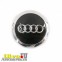Колпак, заглушка для литых дисков Ауди черный с ободком хром, размер Audi А8, 68/54/14 BLACK С ОБОДКОМ ORIGINAL  AU68-54BAO 2