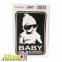 Наклейка Ребенок в машине Baby on board черные очки, размер 10 х 15 см черный фон ARTRACING 47019001 135286a 0