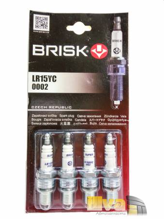 Свечи зажигания BRISK Super R - ваз 2101, 2108, 2110 карбюратор 4шт Чехия LR15YC