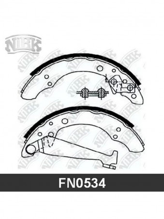 Колодки тормозные барабанные, задние NIBK FN0534 - VW Polo (94-) Skoda Rapid (12-) Fabia (07-) -) Golf 3 CHERY AMULET - барабанные. 200x40