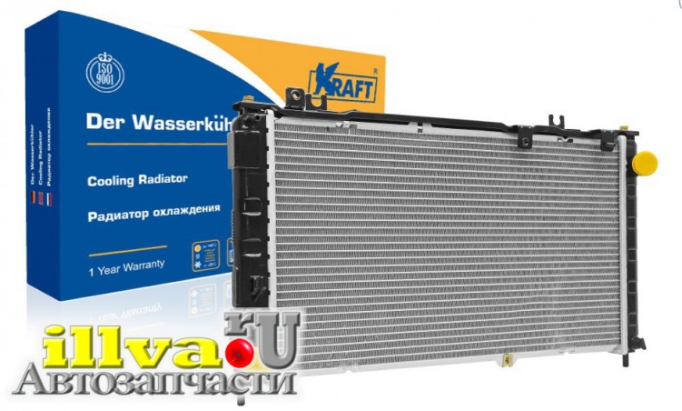 Радиатор охлаждения для а/м ваз 2190 без кондиционера KRAFT КТ-104031