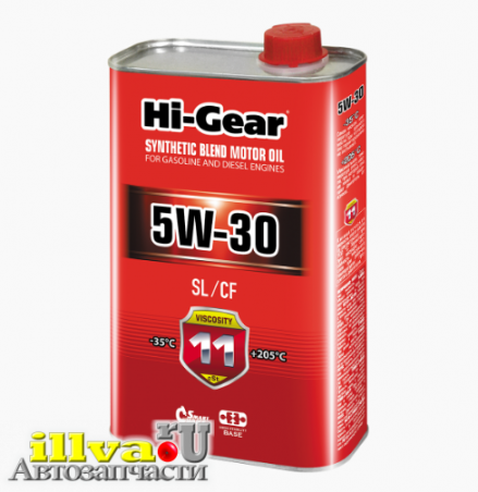 Масло моторное HI-GEAR 5W-30 SL/СF A3/B4 полусинтетическое 1 л HG1130