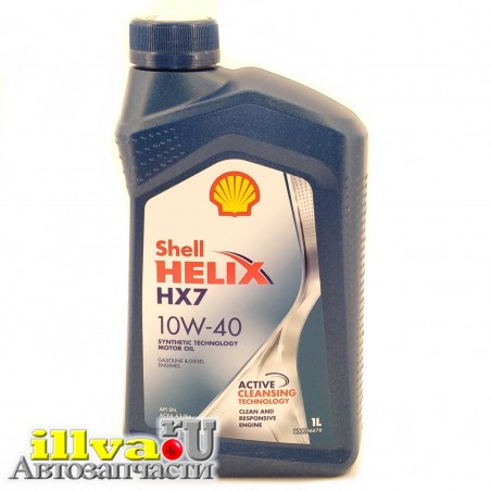 Масло Shell 10W40 Helix HX7 моторное масло полусинтетика для бензинового и дизельного двс, 1 литр