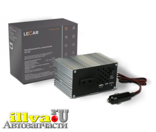 Преобразователь напряжения LECAR ПН-60, 12-220 В, 450 Вт, USB LECAR 000012406