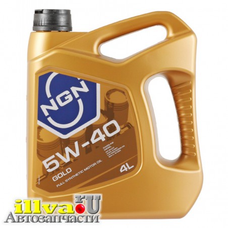 Масло моторное синтетическое NGN 5W-40 GOLD API SN/CF ACEA A3/B4 полная синтетика 4л артикул V172085302
