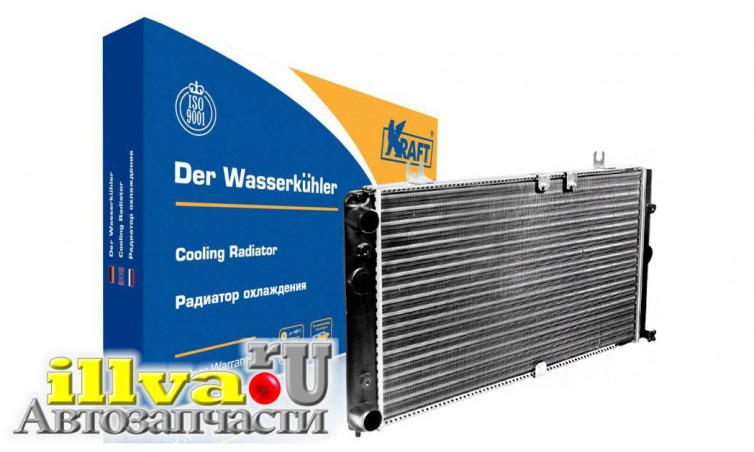 Радиатор охлаждения для а/м ваз 1117, 1118, 1119 Lada Kalina алюминий KRAFT KT 104015 
