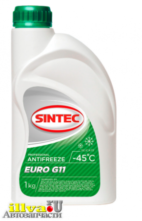 Антифриз Sintec Euro G11 зеленый (-45) 1 кг 802559