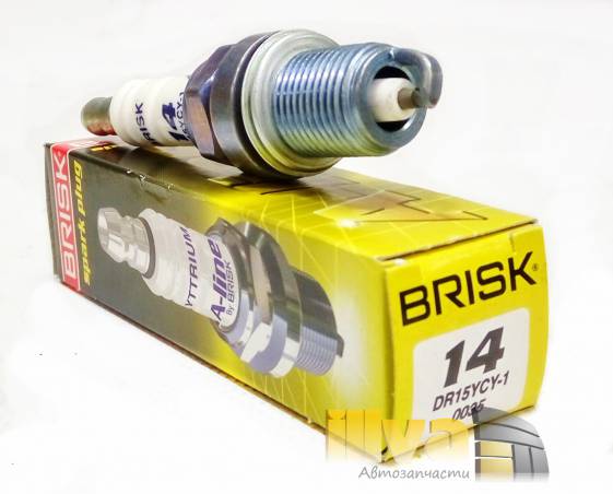 Свечи зажигания иттриевые BRISK A-LINE №14, 11 - ваз 2112 инжектор Чехия 4 штуки DR15YCY-1