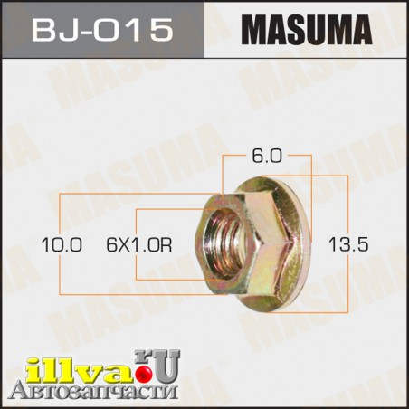 Гайка М 6 x 1,0 комплект 16 шт MASUMA BJ-015