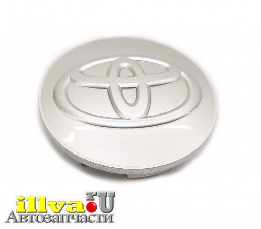 Колпачок, крышка для литого диска Toyota, серебро D62 TOYOTA SILVER ET (ВИКОМ, КИК РАПИД)
