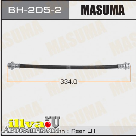 Шланг тормозной задний для Nissan Almera (N16) 00-06, Classic 06-12, Sunny (B15) 98-04 MASUMA левый BH-205-2