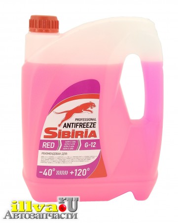 Антифриз Красный G12 Sibiria 5 литров