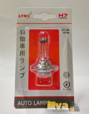 Лампа H7 12v 55W PX26D (блистер, 1шт) LYNXauto, L1075501