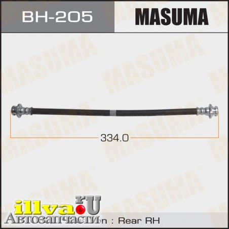 Шланг тормозной задний для Nissan Almera (N16) 00-06, Classic 06-12, Sunny (B15) 98-04 MASUMA правый BH-205