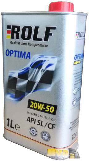Моторное масло 20W50 ROLF Optima минеральное SL/CF 1 литр