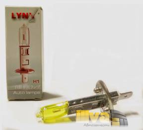 Лампа H1 12v 55W P14,5s Yellow, желтый тон, (1шт) LYNXauto, L10155Y