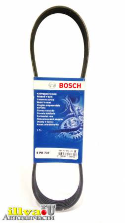 Ремень генератора 6PK737 Bosch - ваз 2110, 2112, 1119 2170 без кондиционера без ГУР - арт. 1987947932