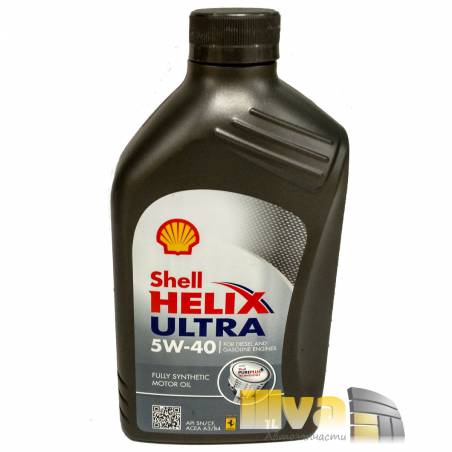 Моторное масло 5W40 Shell Helix ultra синтетическое 1 литр