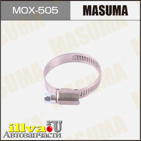 Хомут Червячный Masuma 25-40 мм нержавеющая сталь MOX-505