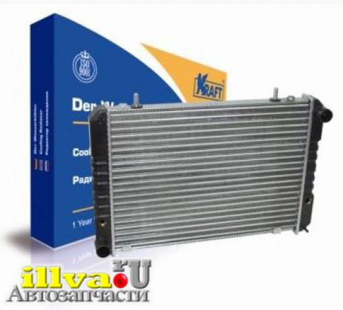 Радиатор охлаждения для а/м ваз 3302, 2217 и модиф вып с 1999 г алюминий 3-х рядный Kraft KT 104029