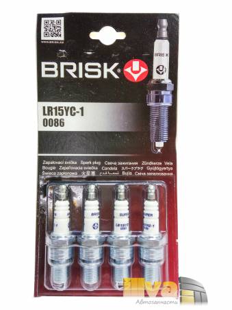 Свечи зажигания BRISK Super R 1315 - ваз 2110 8-клапанный инжектор Чехия 4 штуки LR15YC-1