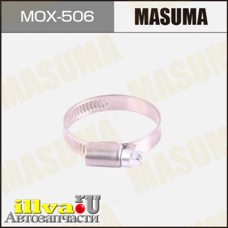 Хомут Червячный Masuma 30-45 мм нержавеющая сталь MOX-506