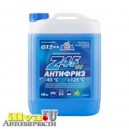Антифриз AGA синий -45 до +125 °С для электромобилей готовый 10 кг AGA307Z