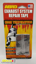 Бандаж глушителя - термолента ремонта выхлопной системы и расширительного бачка - ABRO high temperature exhaust system repair tape - 5 х 102 см
