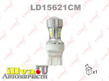 Лампа светодиодная LED W21/5W T20 12V W3x16q SMDx18 7000K CANbus LD15621CM