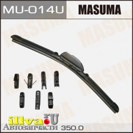 Щетка стеклоочистителя бескаркасная MASUMA 14/350 мм универсальная 8 переходников MU-014U