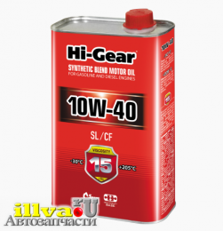 Масло моторное HI-GEAR 10W-40 SL/СF A3/B3/B4 полусинтетическое 1 л HG1110