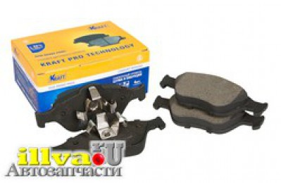 Колодки тормозные передние для Ford Fiesta IV 95-02, V 01-, Fusion 02-12, Mazda 121 96-03, 2 03-07 Kraft KT 091406
