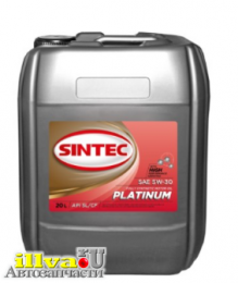 Масло Sintec 5W-30 платинум SN/CF синтетическое 20 л 801991 