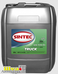 Масло Sintec 10W-40 Truck API CI-4-SL полу синтетическое 20 л 122442