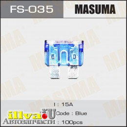 Предохранитель флажковый Стандарт 15A Masuma FS 035