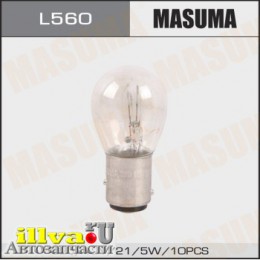 Лампа 12 В 21/5 Вт 2х-контактная металлический цоколь BAY15d S25 MASUMA L560