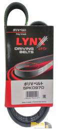 Ремень генератора и усилителя руля поликлиновый 5PK0970 LYNXauto Daewoo: Nexia, Lanos, Toyota: Avensis, Corolla