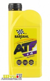 Автомобильное трансмиссионное масло BARDAHL синтетическое ATF +4 1 л