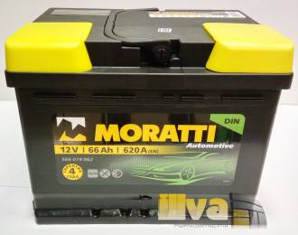 Автомобильный аккумулятор Moratti 66 А/ч, обратная полярность, 12В, 620A (EN) 566 019 062