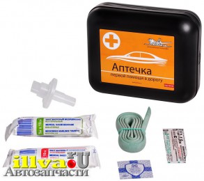 Аптечка первой помощи в дорогу, пластиковый футляр AIRLINE AM-04