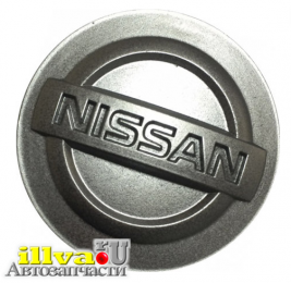 Колпачок, крышка для литого дискa NISSAN SILVER ET D62  серебро, 62/55/10 VINiSv