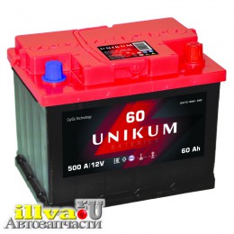 Аккумулятор UNIKUM, акб unikum 60 Ач 6СТ-60.1 VL обратная полярность 