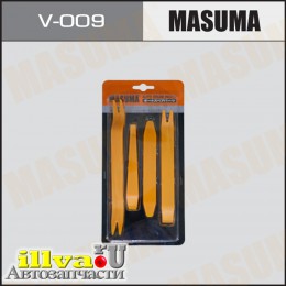 Инструмент для демонтажа облицовки в салоне автомобиля, пластик Лопатки, к-т 4 пр MASUMA V009