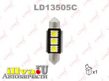Лампа светодиодная LED C5W T11x35 12V SV8,5-8 SMDx3 7000K CANbus LD13505C
