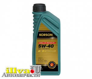 Моторное масло KORSON FULL SYNTHETIC 5W⁠-⁠40 C3 синтетическое 1 л KS00111