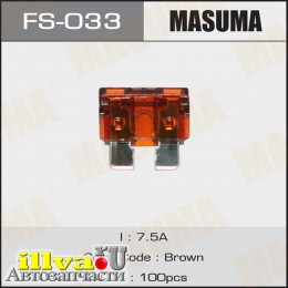 Предохранитель флажковый Стандарт 7,5A Masuma FS 033