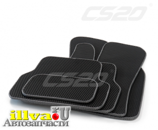 Коврики EVA салона Chevrolet Lanos sd 2002-2009 г.в. материал EVA черный, серый CS-20 с перемычкой 17187