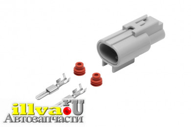 Разъем 2-х контактный вентилятора радиатора для а/м ваз 2190 Cargen AX8542S, 6-176143-6