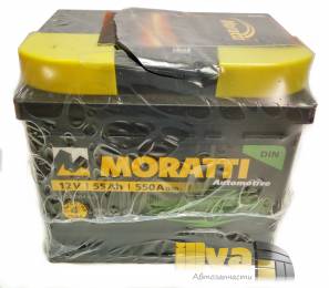 Автомобильный аккумулятор Moratti 55 А/ч прямая полярность кубик 550А   207х175х175  (EN) 5 550 064 055 